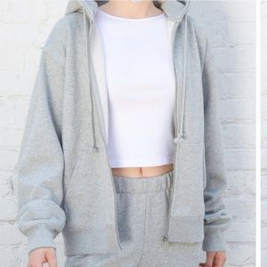 Brandy Melville Gray Christy Hoodie